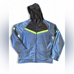 Athletic Works Blue and Black Kids Jacket with Neon Accents